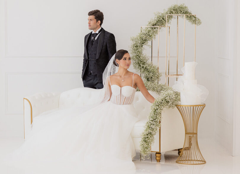 wedding with babies breath flowers