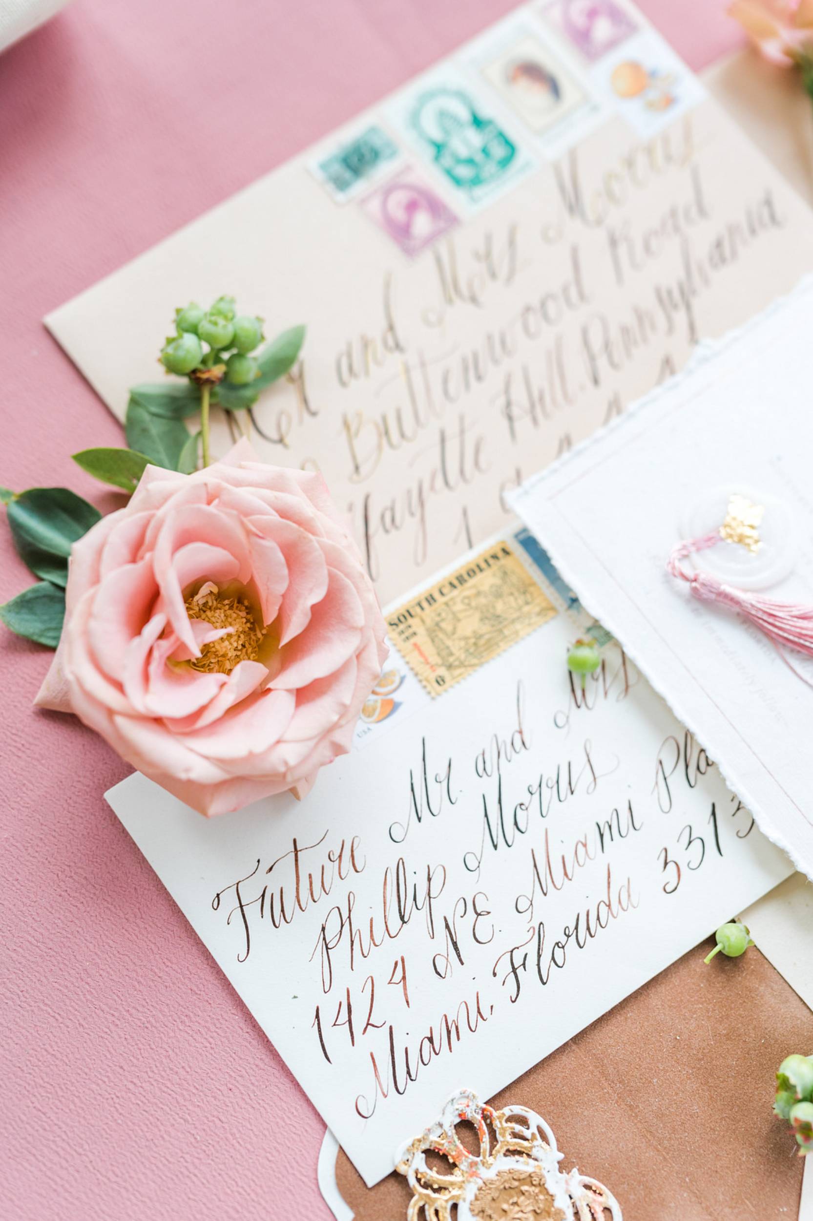 Dreamy Elstowe Manor Styled Wedding_Andrea Krout Photography_elephant-limbo-calligraphy-andrea-krout-photography-37_low vintage wedding invitations
