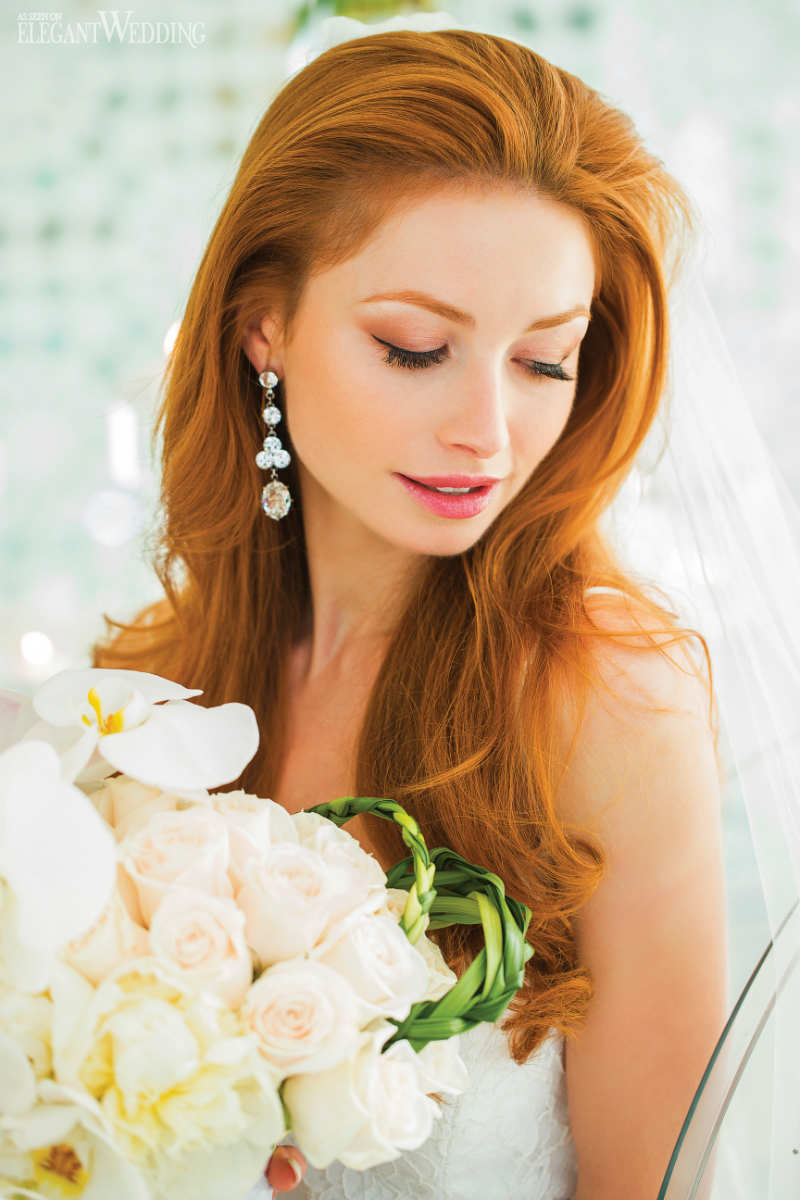 elegant-wedding-all-white-beach-wedding-theme2 Redhead Bridal Hair and Makeup