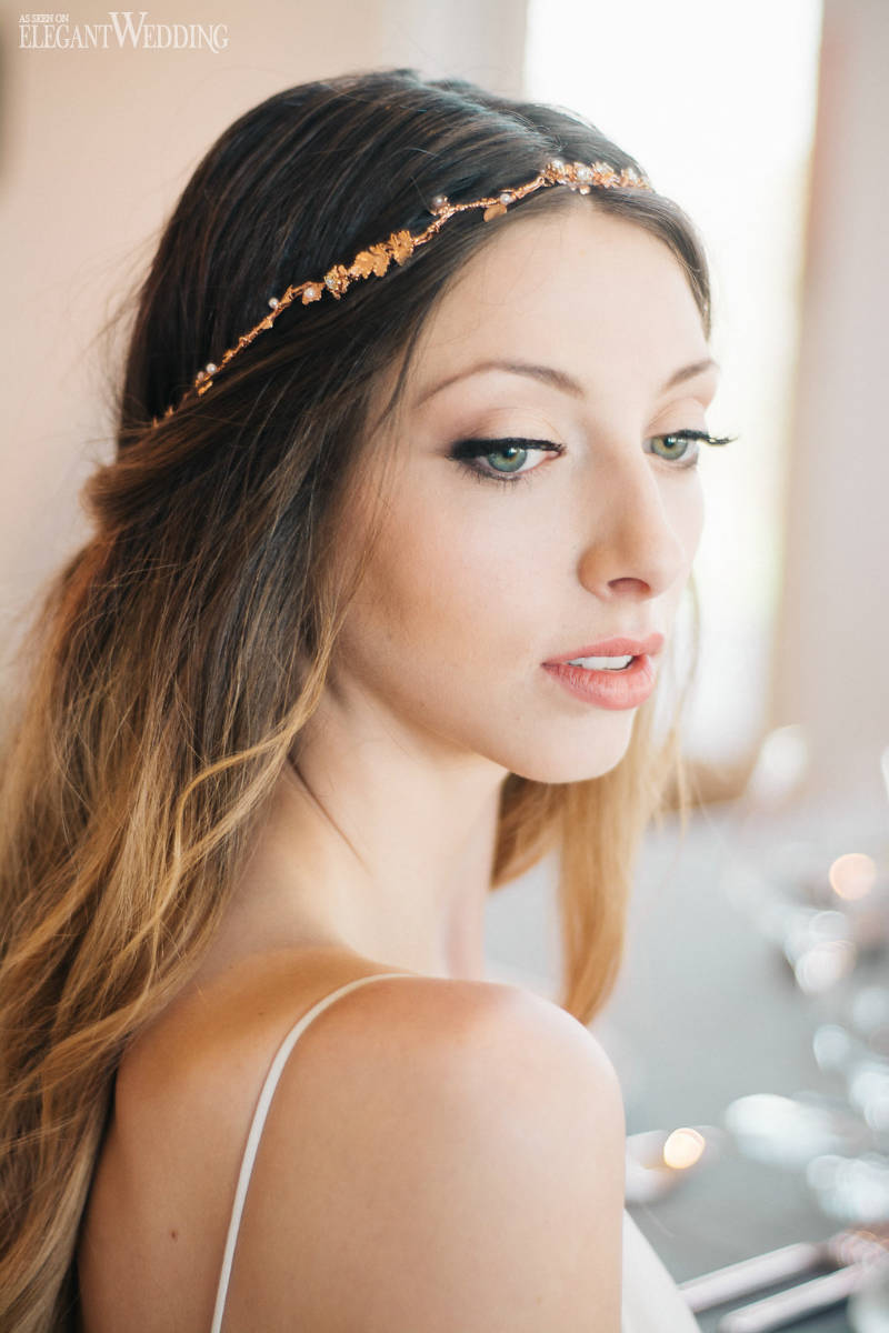 elegant-wedding-modern-grey-yellow-wedding-ideas21 Copper Wedding Headpiece