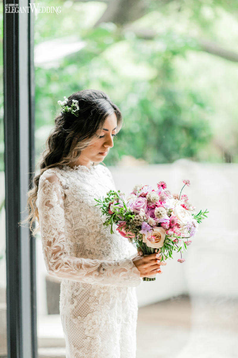 elegant wedding real wedding15 bohemian bride