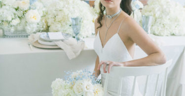 modern love blue and white wedding theme