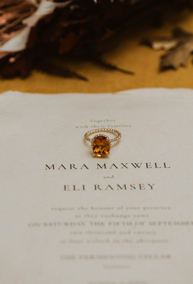 natural-15 bohemian wedding invitation