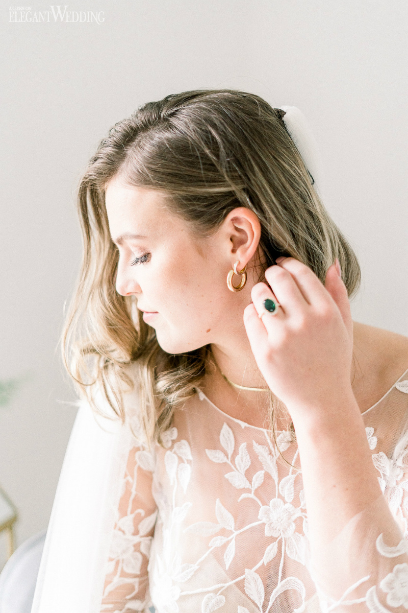 Pinewood Whimsical Wedding Shoot_Rachel Elle Photography5 bride with lace dress