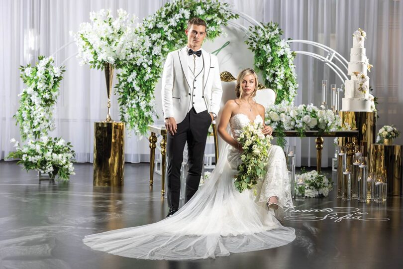 green and white wedding theme