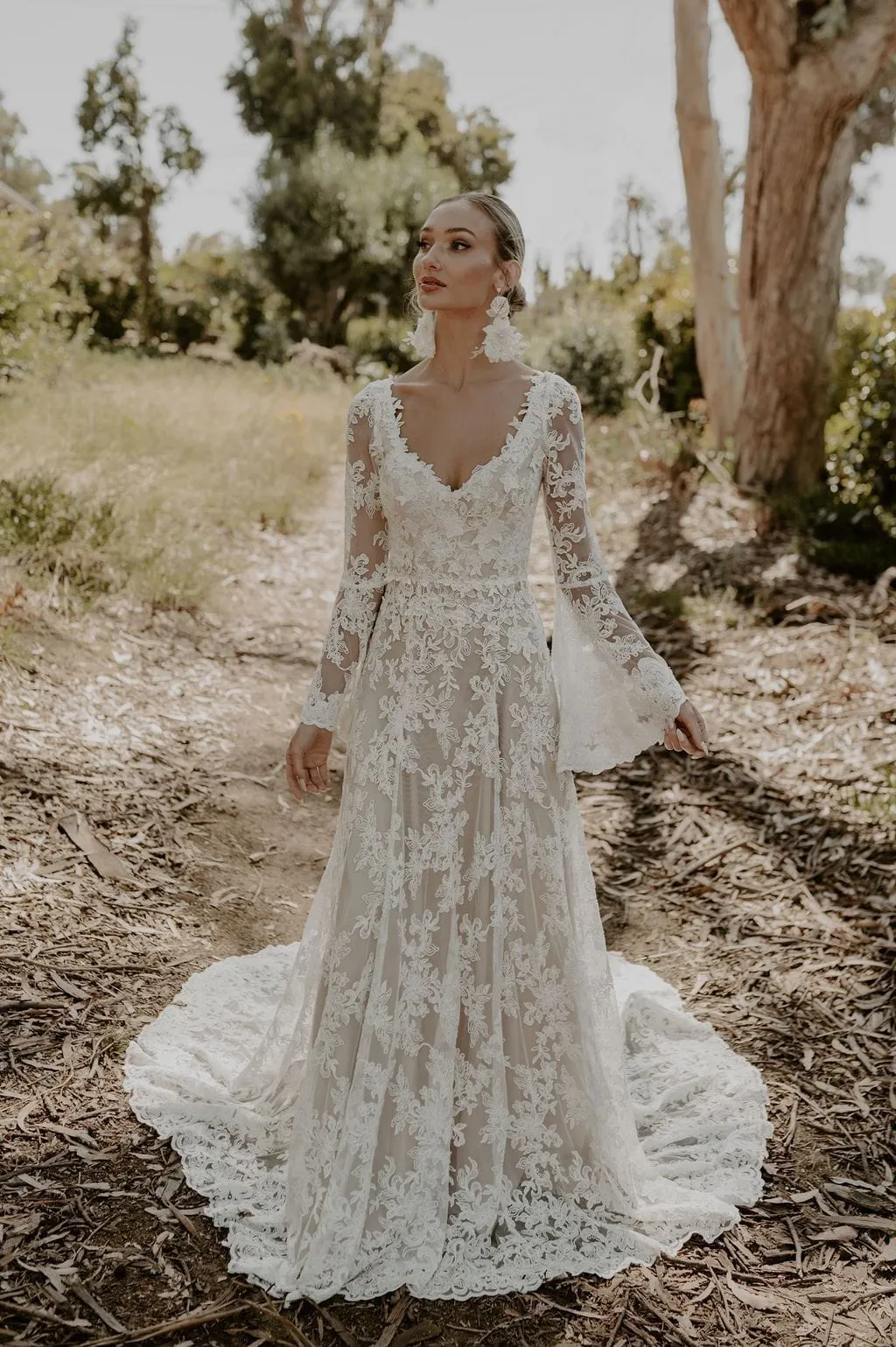 Allegra-Bell-Sleeve-Lace-Wedding-Dress